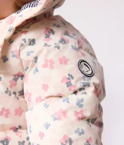 Petit Bateau Jacken, Anoraks*Baby-Winterjacke mit Apfelmuster MILK/ MULTICO