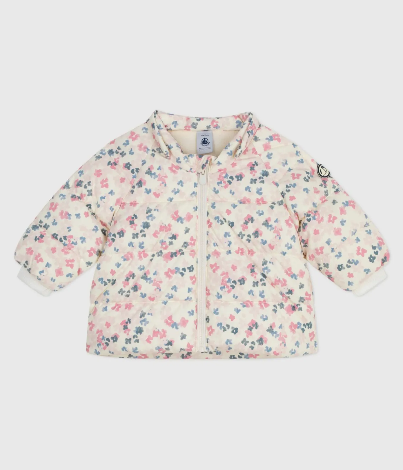 Petit Bateau Jacken, Anoraks*Baby-Winterjacke mit Blumenmuster MILK/ MULTICO