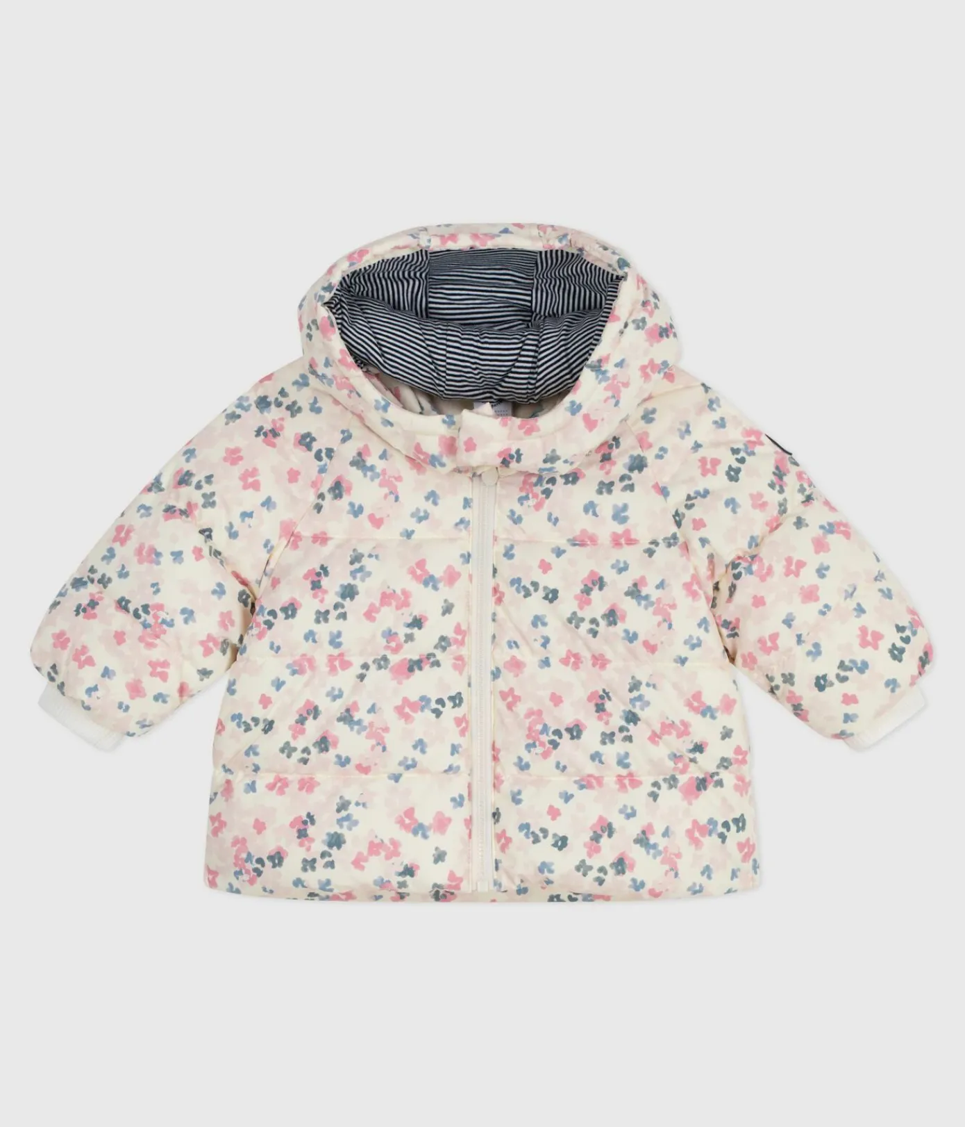 Petit Bateau Jacken, Anoraks*Baby-Winterjacke mit Blumenmuster MILK/ MULTICO