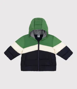 Petit Bateau Jacken, Anoraks*Baby-Winterjacke mit Kapuze im Colorblock PALMERAIE/ MULTICO