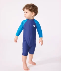 Petit Bateau Bademode, Uv-Kleidung*Bade-Overall mit UV-Schutz, Baby MEDIEVAL/ SURF