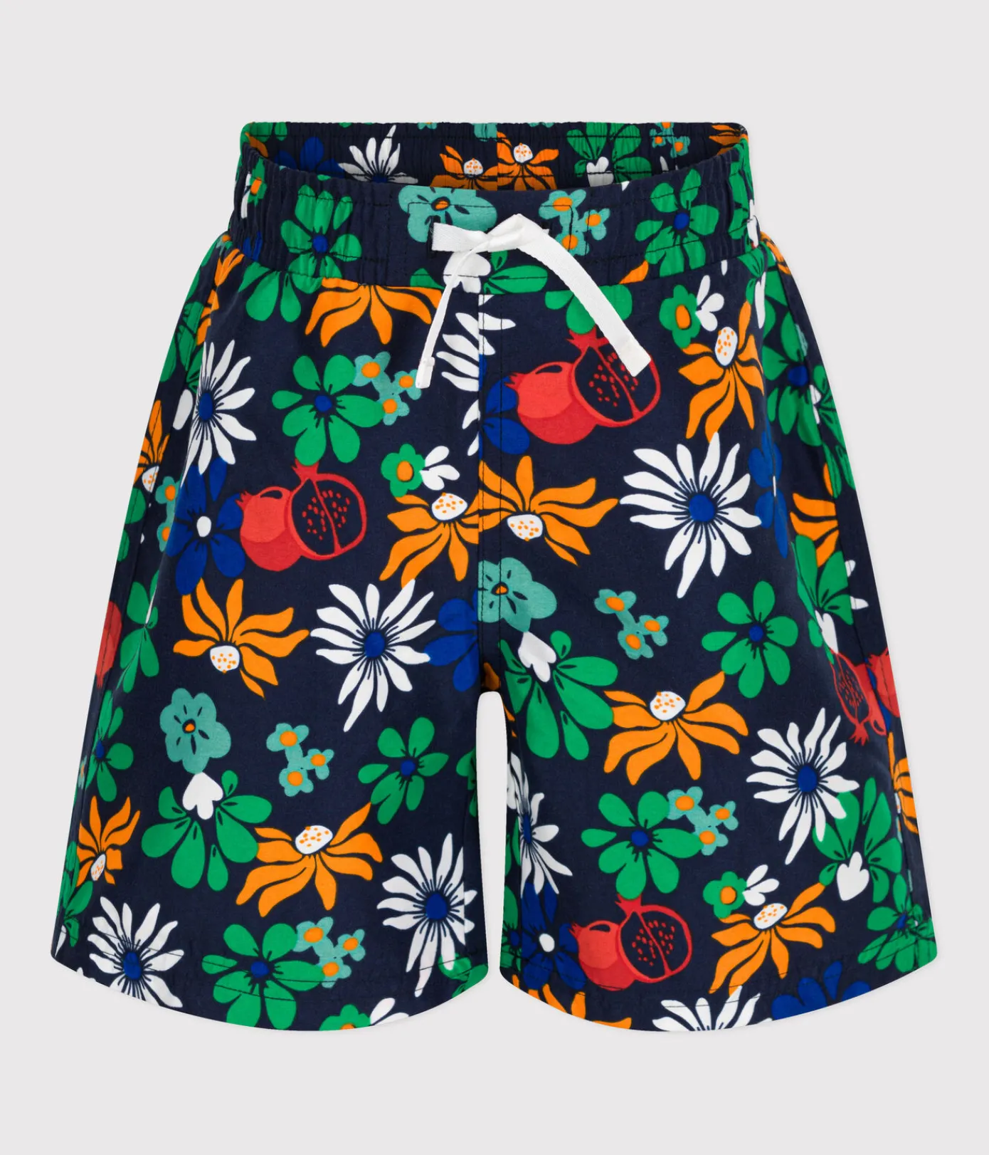 Petit Bateau Bademode, Uv-Kleidung*Badeshorts mit Printmotiv Kinder/Jungen blau MEDIEVAL/weiss MULTICO