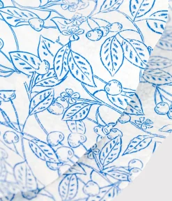 Petit Bateau Accessoires, Mützen, Caps*Bedruckte Popeline-Mütze für Mädchen blau MARSHMALLOW/ PORCELANA