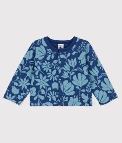 Petit Bateau Pullover, Cardigans*Bedruckter Baby-Cardigan aus gestepptem Doppeljersey CREPUSCULE/ ROVER