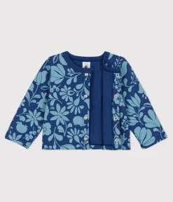 Petit Bateau Pullover, Cardigans*Bedruckter Baby-Cardigan aus gestepptem Doppeljersey CREPUSCULE/ ROVER