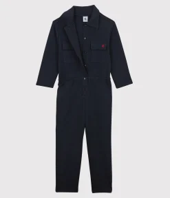 Petit Bateau Shorts, Hosen, Leggings*Bedruckter Overall aus Baumwolle für Mädchen blau SMOKING