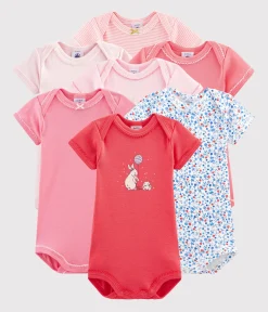 Petit Bateau Bodys*Überraschungsset 7 kurzärmelige Baby-Bodys für Mädchen variante 1