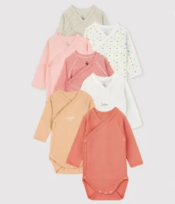 Petit Bateau Bodys|Newborn*Überraschungsset 7 langärmelige Neugeborenen-Bodys für Mädchen variante 1