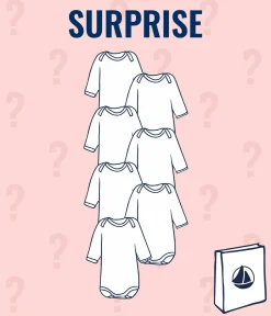Petit Bateau Bodys*Überraschungsset 7 langärmelige Baby-Bodys für Mädchen variante 1