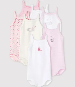 Petit Bateau Bodys*Überraschungsset aus 7 Baby-Trägerbodys für Mädchen variante 1