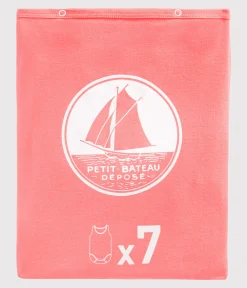 Petit Bateau Bodys*Überraschungsset aus 7 Baby-Trägerbodys für Mädchen variante 1