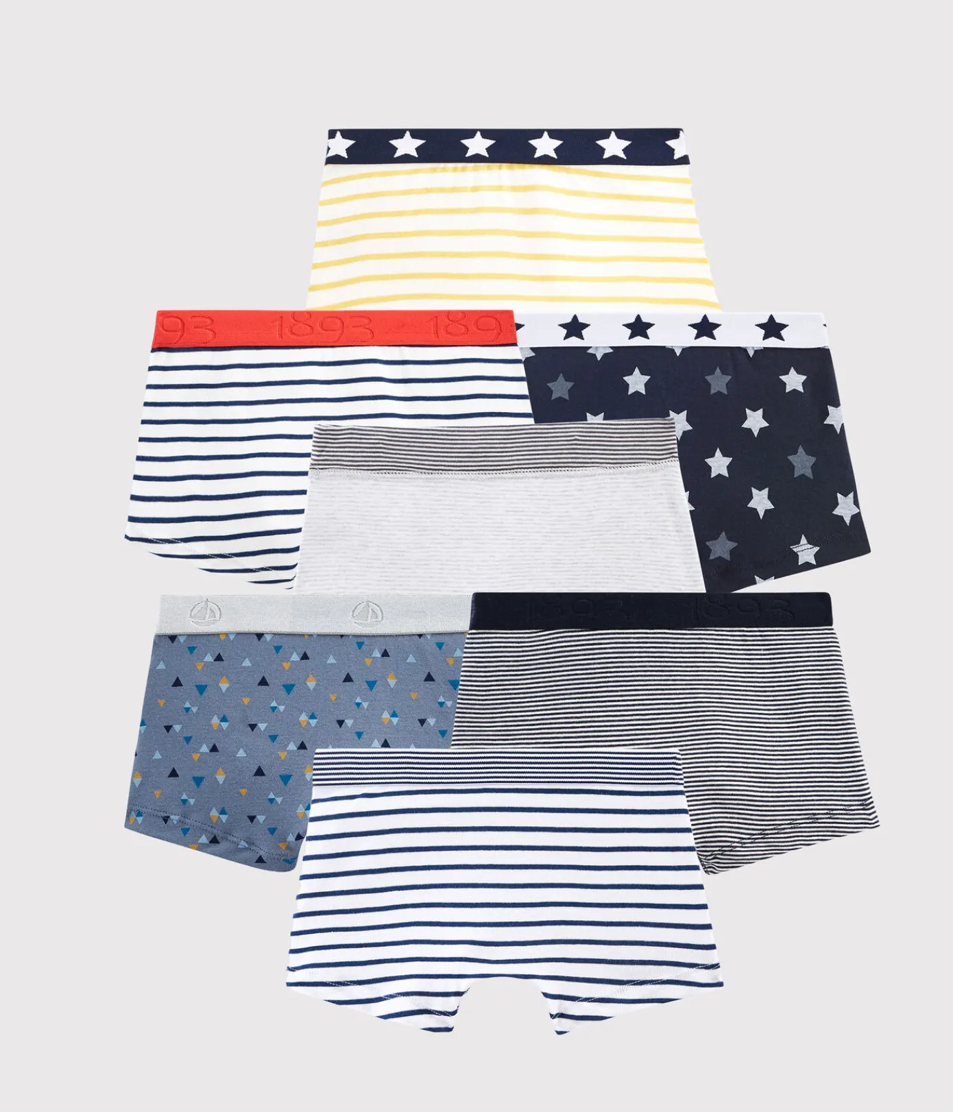 Petit Bateau Unterhosen, Boxershorts*Überraschungsset mit 7 Boxershorts für Jungen variante 1