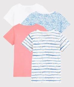 Petit Bateau Unterhemden, Tanktops|T-Shirts, Tops, Oberteile*Überraschungsset mit 4 kurzärmeligen T-Shirts für Mädchen variante 1