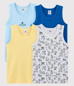 Petit Bateau Unterhemden, Tanktops|T-Shirts, Poloshirts, Hemden*Überraschungsset mit 4 Unterhemden für Jungen variante 1