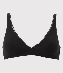 Petit Bateau Bhs, Slips, Bodys*BH aus Stretch-Baumwolle für Damen schwarz NOIR