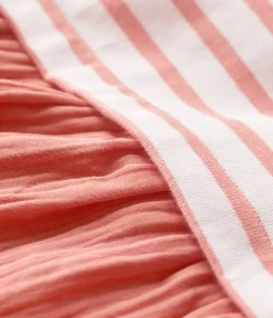 Petit Bateau Kleider*Bio-Babykleid aus Musselin und dichtem Jersey weiss MARSHMALLOW/ PAPAYE
