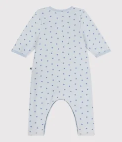 Petit Bateau Schlafanzüge, Strampler|Newborn*Bodyjama aus Nicki mit kleinen Sternchen für Babys blau GOMME/ BEACH