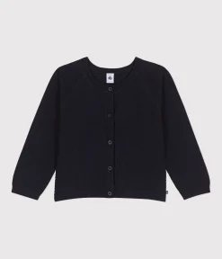 Petit Bateau Sweatshirts, Pullover, Cardigans*Cardigan aus Baumwolle Kinder/Mädchen blau SMOKING