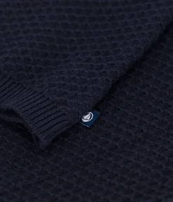 Petit Bateau Sweatshirts, Pullover, Cardigans*Cardigan aus Baumwolle Kinder/Mädchen blau SMOKING