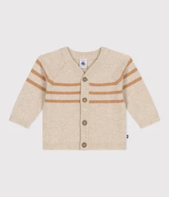 Petit Bateau Pullover, Cardigans*Cardigan aus Strick mit Wollanteil beige AVALANCHE/ CUIVRE