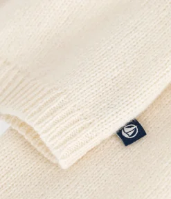 Petit Bateau Pullover, Cardigans*Cardigan mit Halskrause aus Strick mit Wollanteil naturfarben AVALANCHE