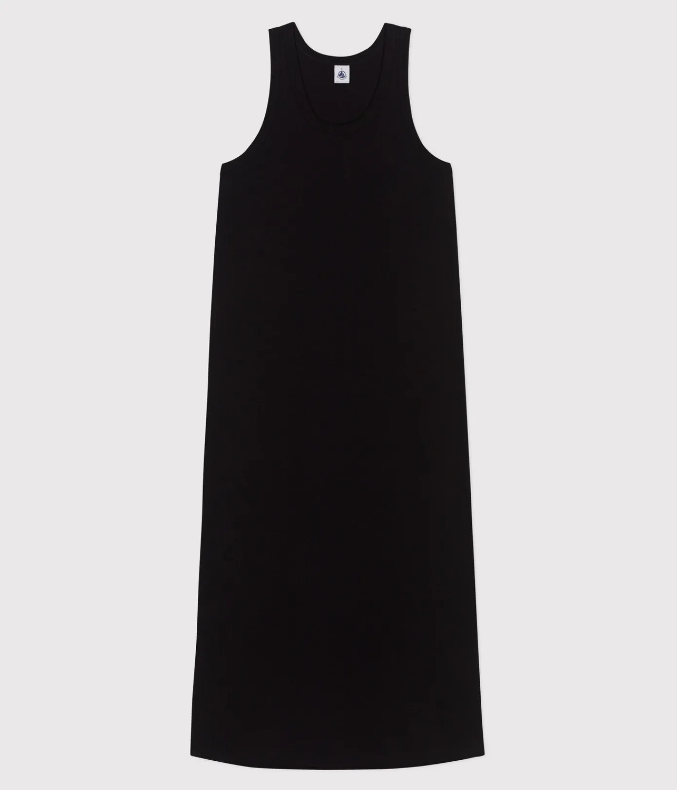 Petit Bateau Kleider, Hosen*Damen Tanktop-Kleid in Midilänge aus Baumwolle schwarz BLACK