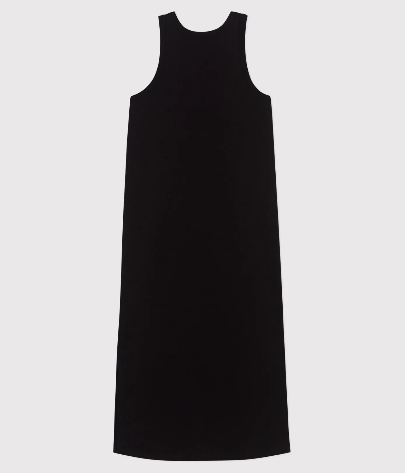 Petit Bateau Kleider, Hosen*Damen Tanktop-Kleid in Midilänge aus Baumwolle schwarz BLACK