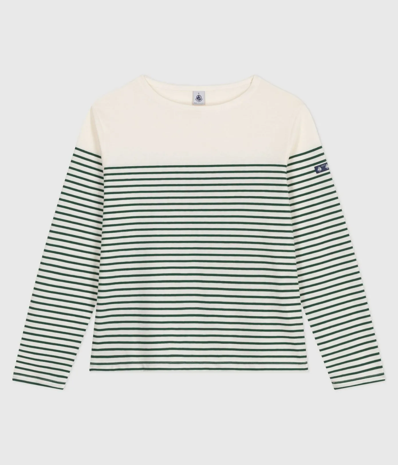 Petit Bateau Streifenshirts, Pullover, Cardigans*Damen T-Shirt grün MILK/ WILLOW