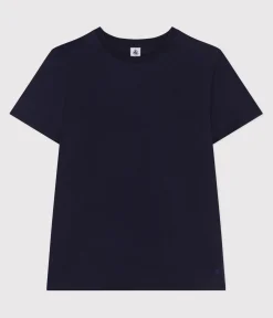 Petit Bateau Alle T-Shirts|T-Shirts, Tanktops*Damen T-Shirt Le Droit aus einfarbiger Baumwolle blau SMOKING