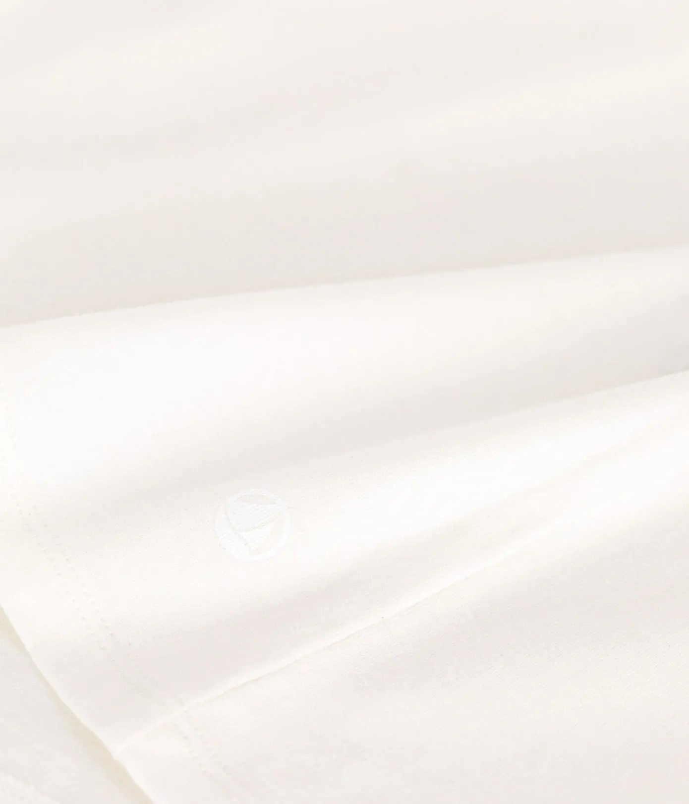 Petit Bateau Alle T-Shirts|Das Gerade (Regular)*Damen T-Shirt Le Droit aus einfarbiger Baumwolle weiss MARSHMALLOW