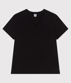 Petit Bateau Alle T-Shirts|Das Gerade (Regular)*Damen T-Shirt Le Droit aus einfarbiger Baumwolle schwarz BLACK