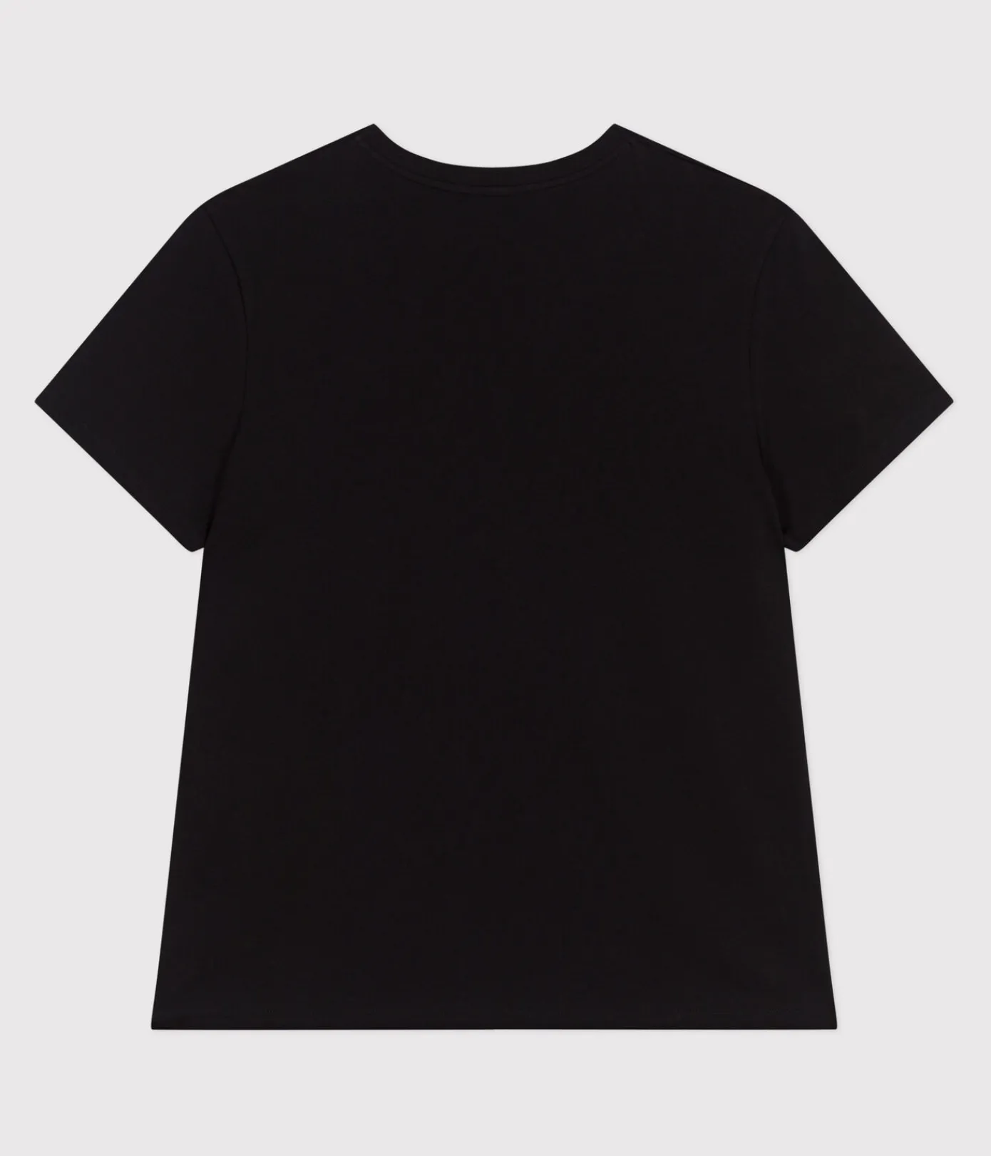 Petit Bateau Alle T-Shirts|Das Gerade (Regular)*Damen T-Shirt Le Droit aus einfarbiger Baumwolle schwarz BLACK