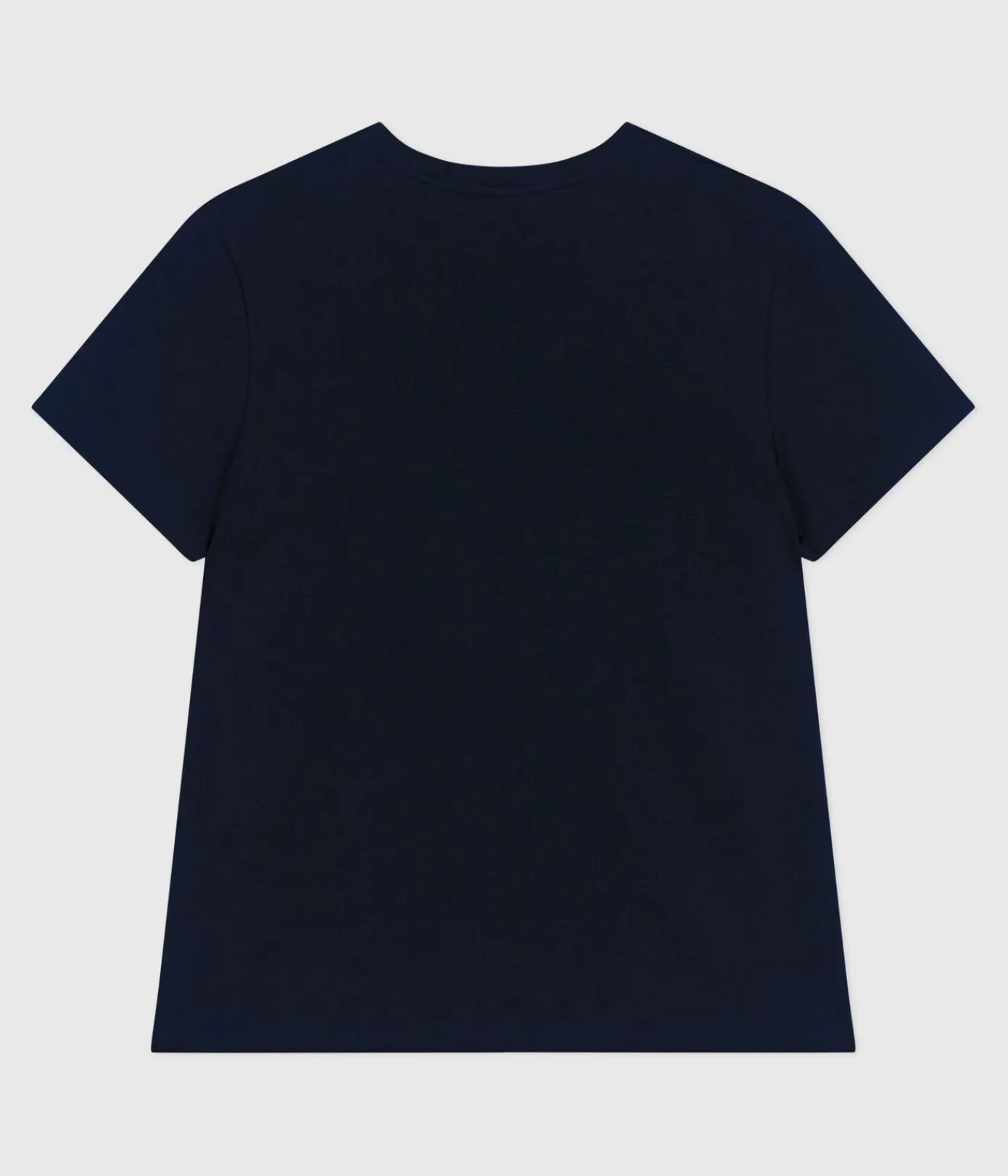 Petit Bateau Alle T-Shirts|Das Gerade (Regular)*Damen T-Shirt Le Droit aus einfarbiger Baumwolle blau SMOKING