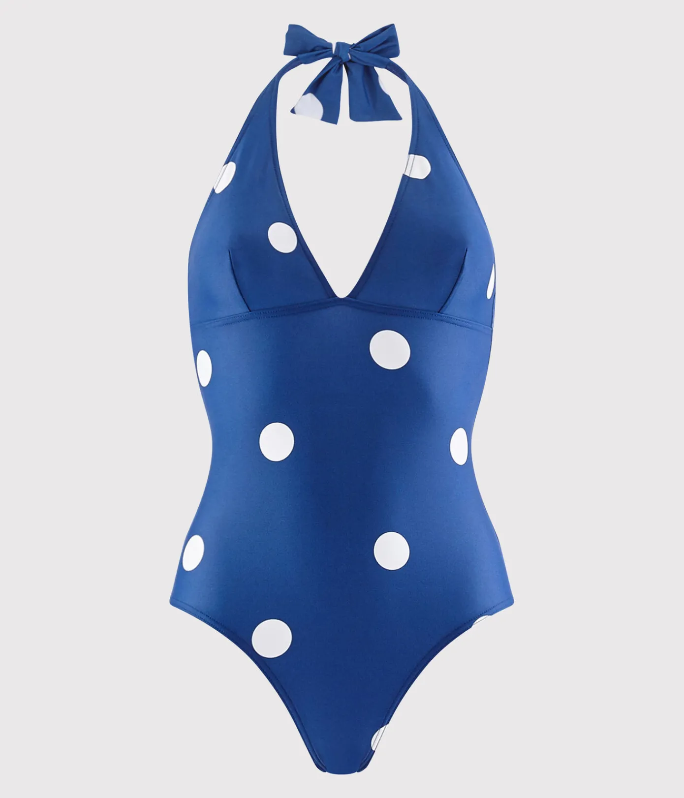 Petit Bateau Bademode*Damen-Badeanzug aus recyceltem Material blau SURF/weiss MARSHMALLOW