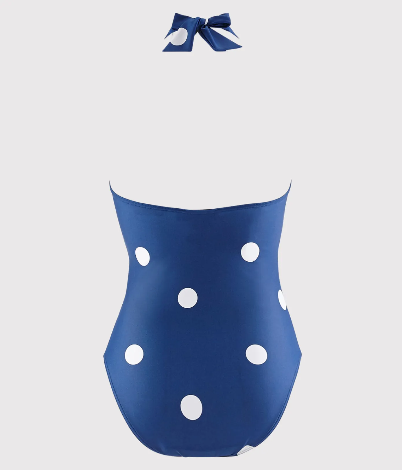 Petit Bateau Bademode*Damen-Badeanzug aus recyceltem Material blau SURF/weiss MARSHMALLOW