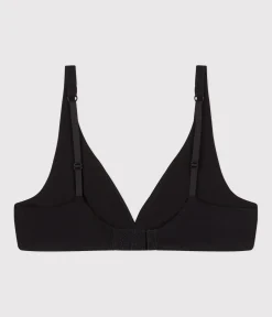 Petit Bateau Bhs, Slips, Bodys*Damen-BH aus Baumwolle und Elastan schwarz BLACK