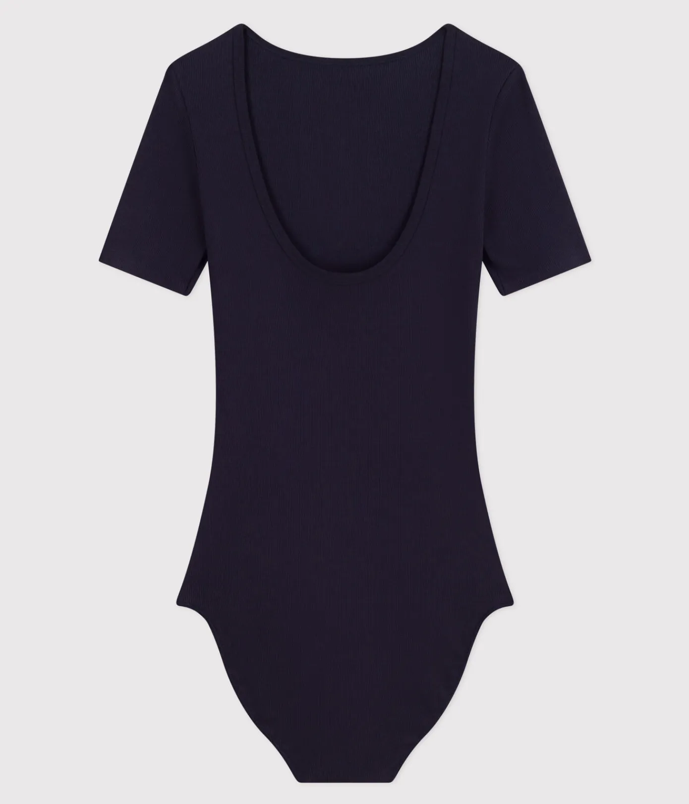 Petit Bateau Bhs, Slips, Bodys*Damenbody aus Baumwolle und Elastan. blau SMOKING