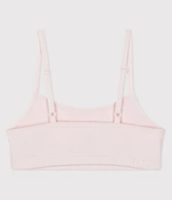 Petit Bateau Bhs, Slips, Bodys*Damen-Bustier aus einfarbiger Baumwolle mit Elastan rosa FLEUR