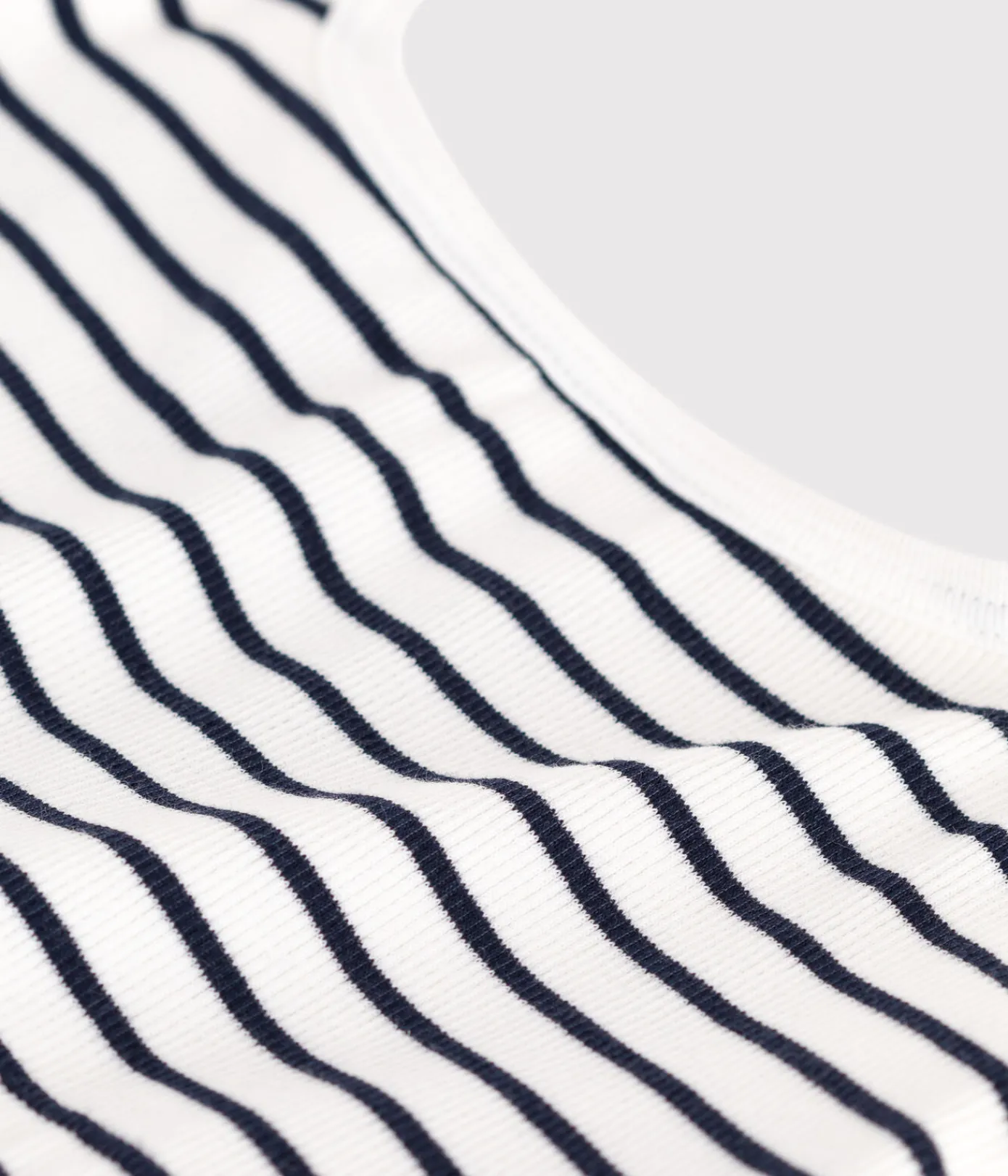 Petit Bateau Bhs, Slips, Bodys*Damen-Bustier aus gestreifter Baumwolle mit Elastan weiss MARSHMALLOW/blau SMOKING