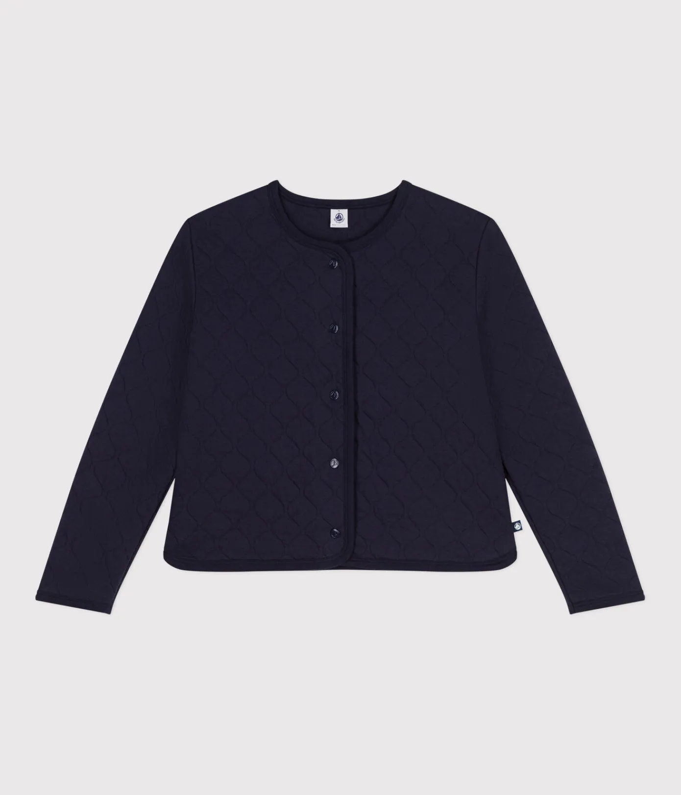 Petit Bateau Homewear|Streifenshirts, Pullover, Cardigans*Damen-Cardigan aus Doppeljersey blau SMOKING