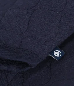 Petit Bateau Homewear|Streifenshirts, Pullover, Cardigans*Damen-Cardigan aus Doppeljersey blau SMOKING
