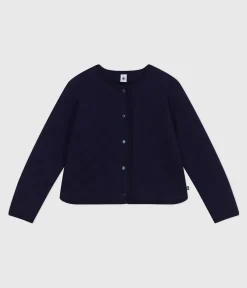 Petit Bateau Homewear|Streifenshirts, Pullover, Cardigans*Damen-Cardigan aus einfarbiger Baumwolle SOIR