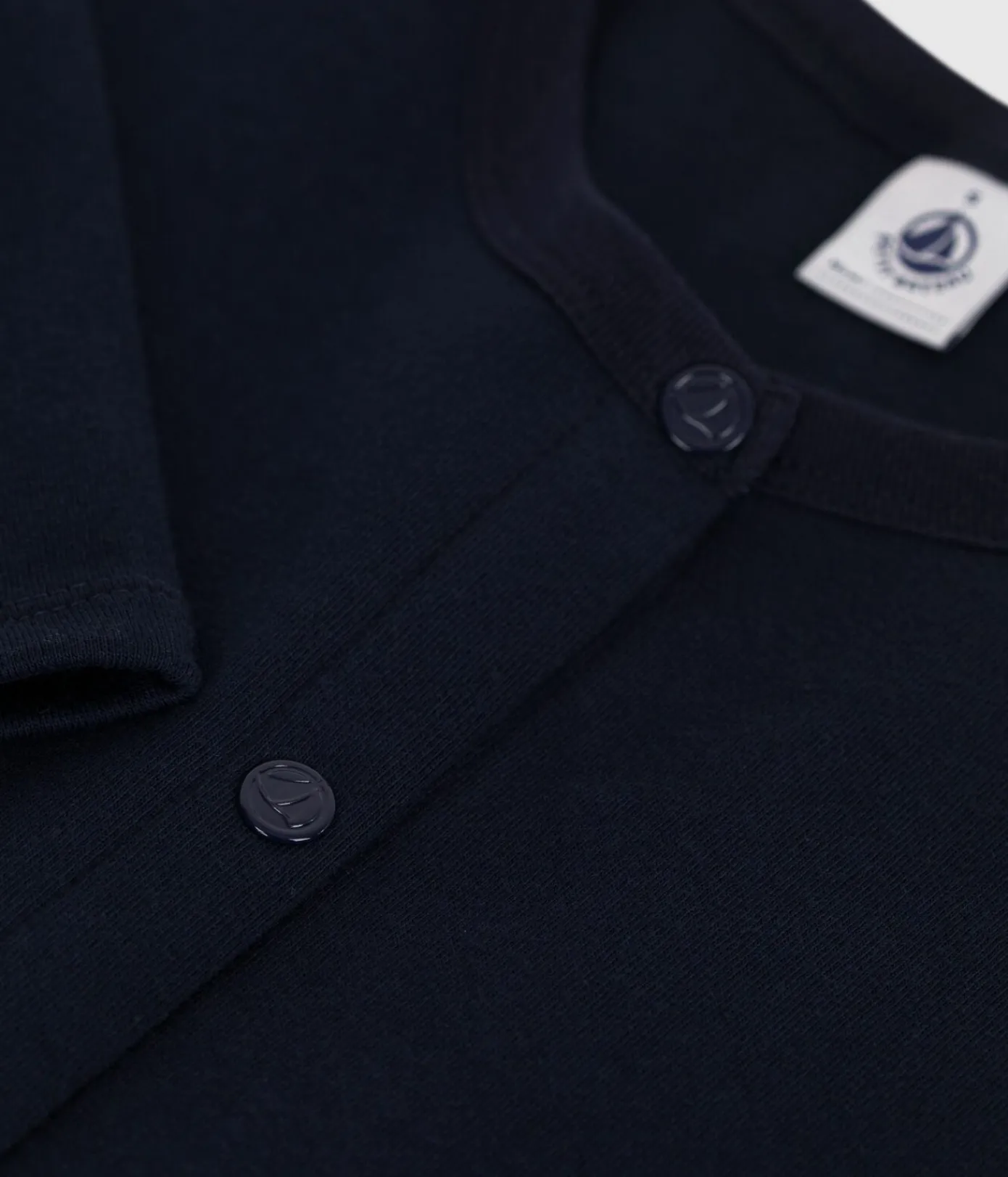 Petit Bateau Homewear|Streifenshirts, Pullover, Cardigans*Damen-Cardigan aus einfarbiger Baumwolle blau SMOKING