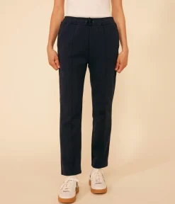 Petit Bateau Kleider, Hosen|Homewear*Damen-Hose aus Baumwolle und Elastan blau SMOKING