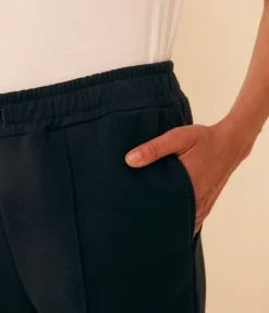 Petit Bateau Kleider, Hosen|Homewear*Damen-Hose aus Baumwolle und Elastan blau SMOKING