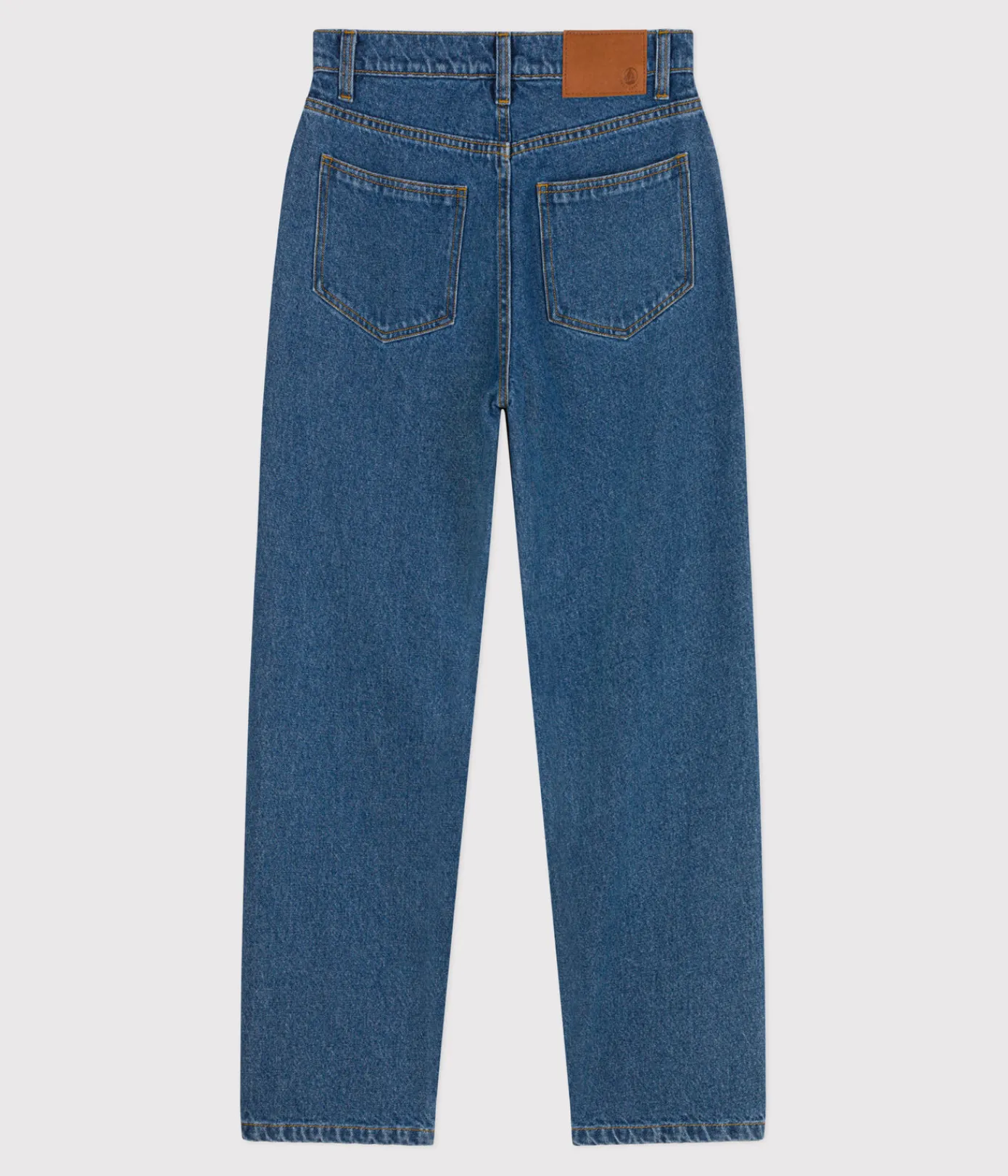 Petit Bateau Kleider, Hosen*Damen-Hose mit geradem Schnitt aus Denim blau DENIM MOYEN