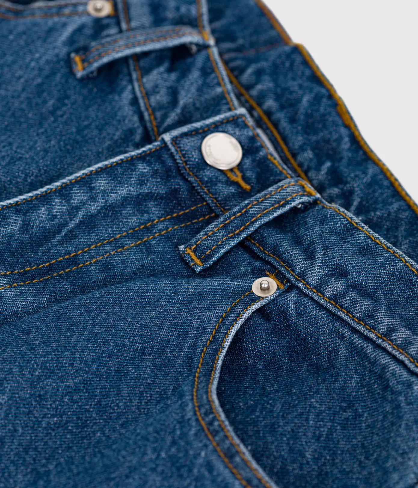 Petit Bateau Kleider, Hosen*Damen-Hose mit geradem Schnitt aus Denim blau DENIM MOYEN