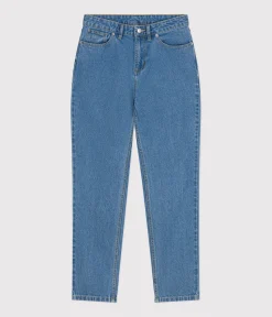 Petit Bateau Kleider, Hosen*Damen-Hose mit geradem Schnitt aus Denim ULTRA BLEACH