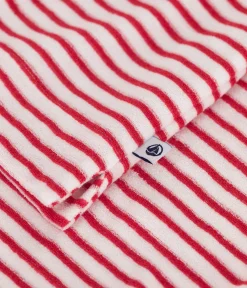 Petit Bateau Schlafanzüge, Nachthemden*Damen-Kurzpyjama aus Baumwolle mit Streifen ROT MARSHMALLOW/ SPI