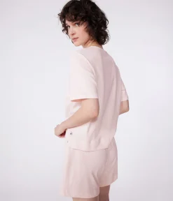 Petit Bateau Schlafanzüge, Nachthemden*Damen-Kurzpyjama aus Baumwolle rosa FLEUR